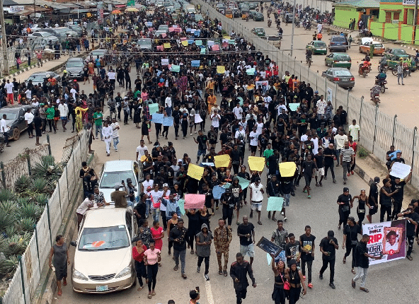 See Photos as Justice For MohBad Protest Spreads Across Three States