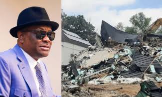 Confusion As Wike, FCT Officials Demolish Palace In Abuja